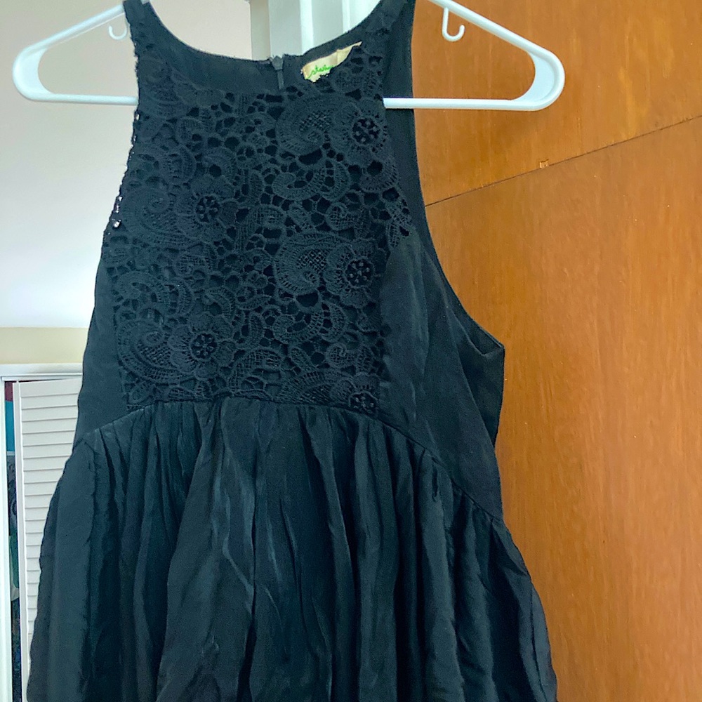 Black knit top